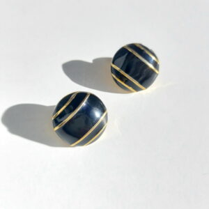 Клипсы круглые эмаль черная, Monet