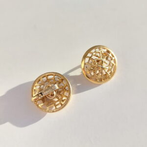 Клипсы винтажные круглые, Trifari — изображение 3